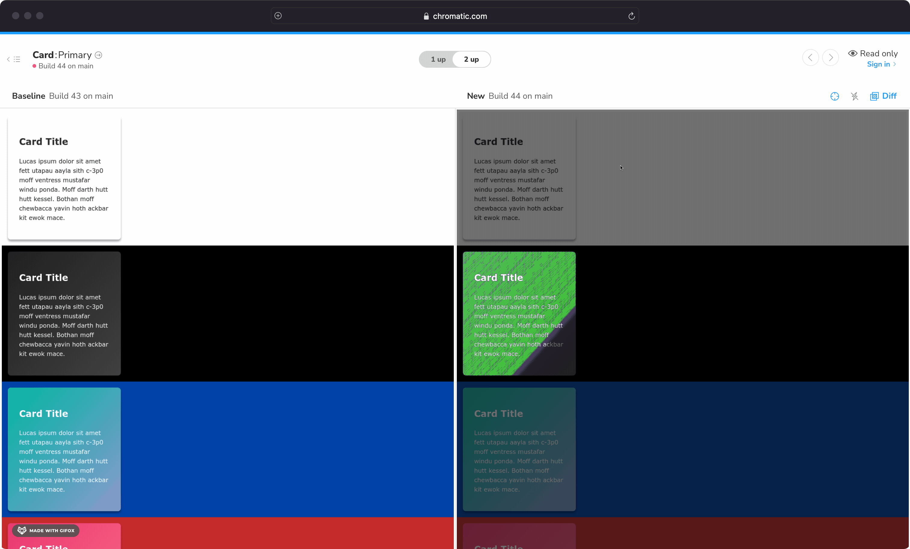 Change in dark theme picked up by Chromatic